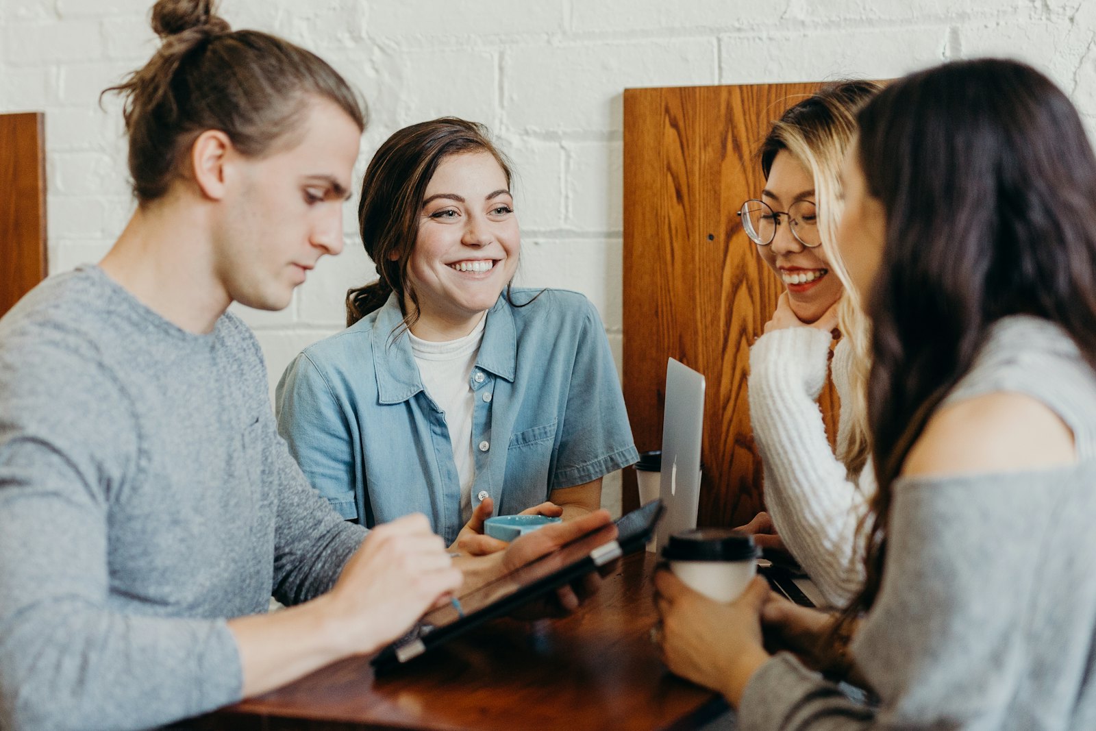 Students celebrating course admission offers